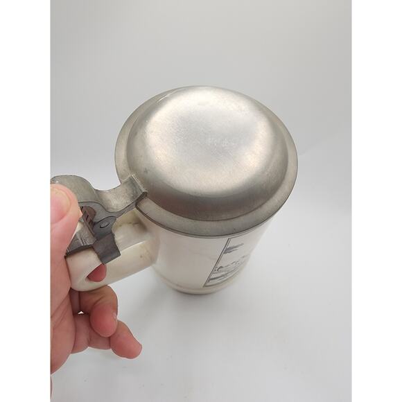 Vintage Beer Mug/Stein with Pewter Lid - "Straubinga" Signed - Picture 4 of 8